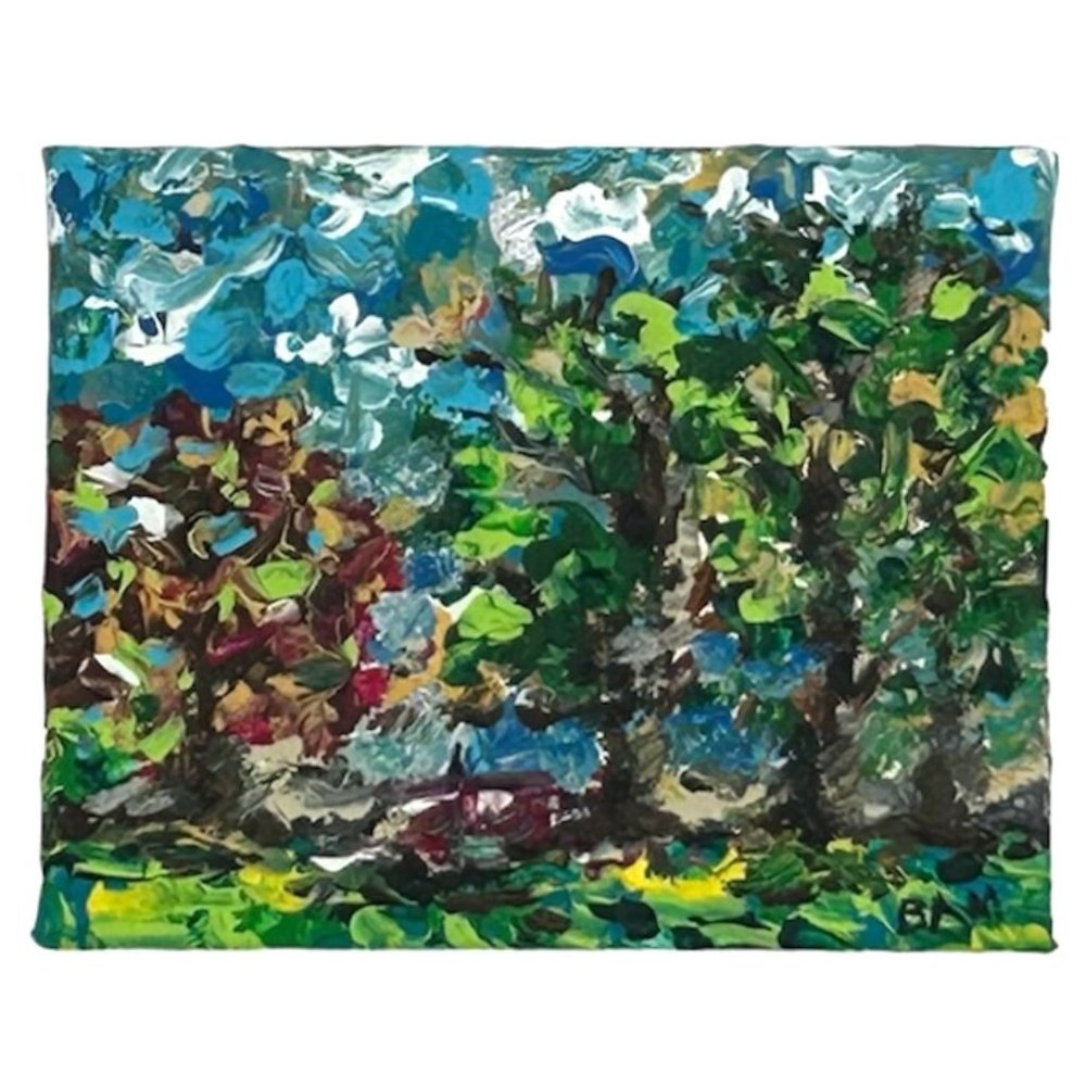 "On the Stoop" - Original Acrylic Painting on Canvas - Signed by BAM
